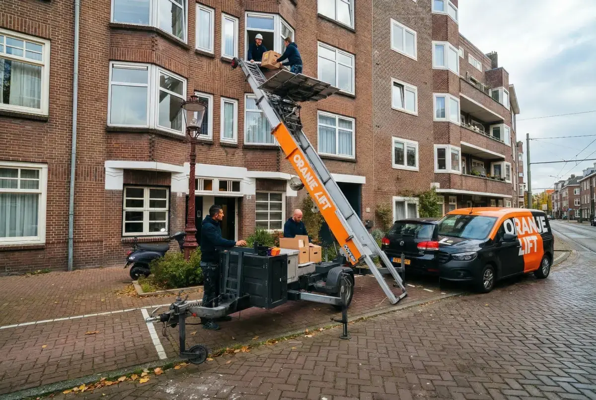 Lift in actie bij woning in Amstelveen