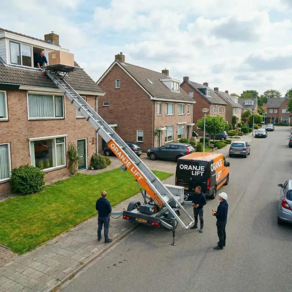 Buitenlift geplaatst in woonwijk Amstelveen
